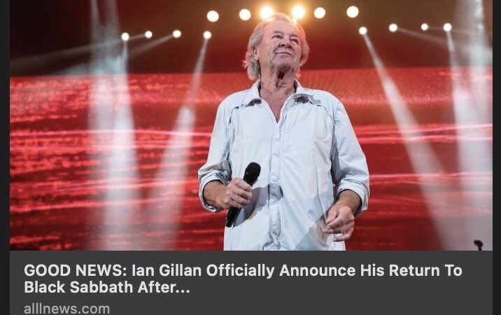 GOOD NEWS: Ian Gillan Announce His Return To Black Sabbath After…