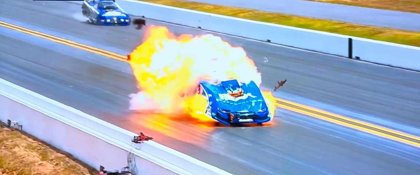 SAD NEWS:NHRA legend John Force involved in fiery crash as engine explodes during race