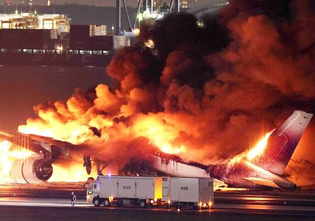 Breaking news:Fire engulfed Tokyo at a scene of deadly collision… read more