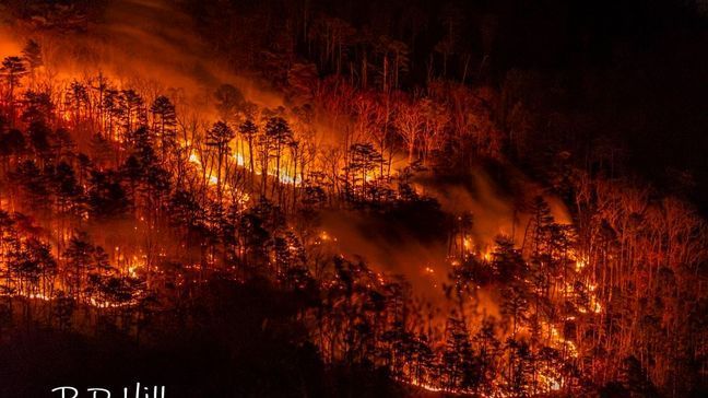 Breaking news :Devastating Fire Engulfs Communities in mitchell county as Gov. Cooper Surveys Storm Damage.