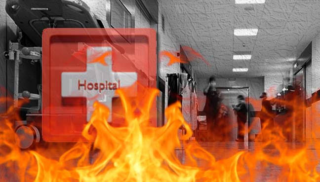 Breaking News: Biggest Hospital in Lake Gaston Community Burns Down After Shooting by Unknown Assailants.