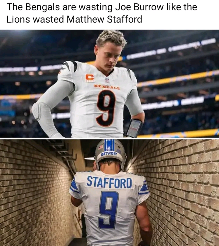 Shocking Romus:The Bengals are wasting Joe burrow like the lions wasted Mathew Stafford due to……….. more details 