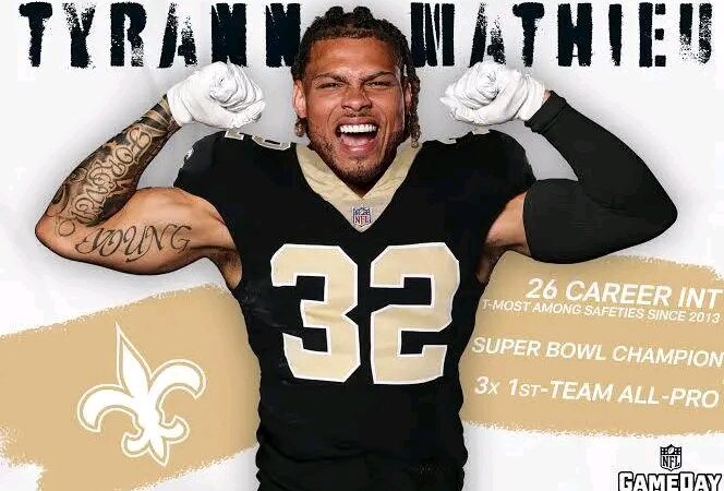 CONFIRMED: New Orleans Saints’ Tyrann Mathieu Nominated for Prestigious NFL Award…see more…