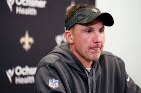 AN EMOTIONAL MOMENT: Dennis Allen, the former Saints head coach, blasted out in tears as the team announced their new head coach who happened to be……