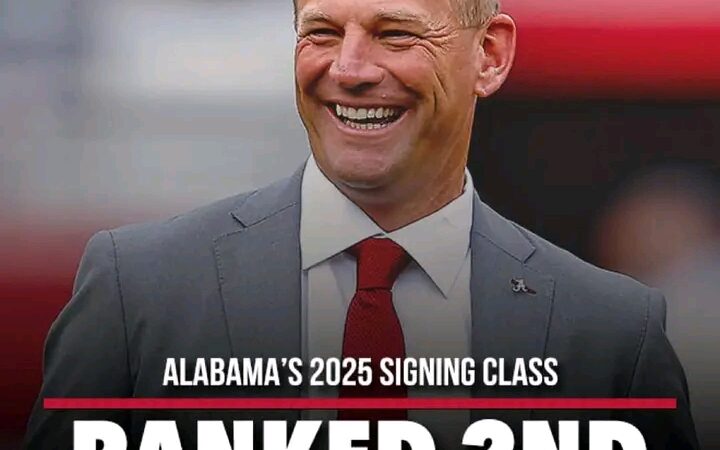 Breaking News: Alabama’s recruiting class currently ranks 2nd nationally in the 247Sports team rankings after signing 21 players on the first day of 2025’s early signing period plus todays commitment that makes….. more details ⬇️