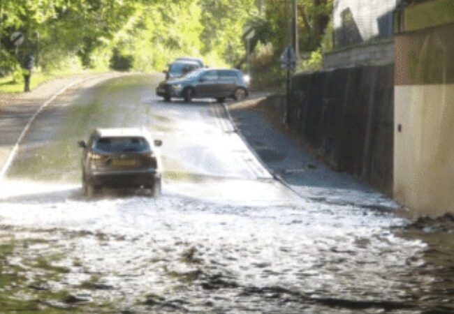 DEEP WATER FLOODING : Councillor blames TfL for recurrent flooding under bridge in Amersham