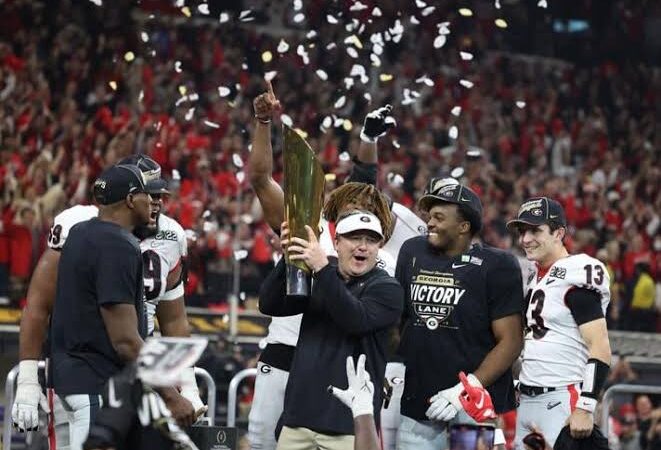 GREAT NEWS: Georgia bulldogs Fans celebrates  with coach Kirby smart as He emerges  2024 on   Award of Best collegiate football Coach of the year….see more 