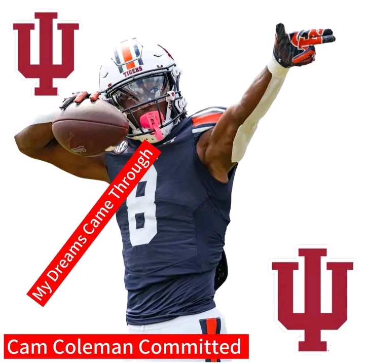 Breaking: Just In – 6-Foot-5, 265-Pound 5-Star Defensive Lineman Cam Coleman Officially Signs With Hoosier Breaking SEC Trade Record…