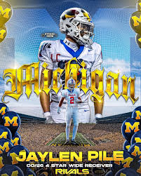 Michigan commit top-tier athlete Jaylen Pile working hard to build recruiting class.