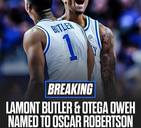 The University of Kentucky Basketball Program Celebrates Otega Oweh’s Oscar Robertson Trophy Midseason Award