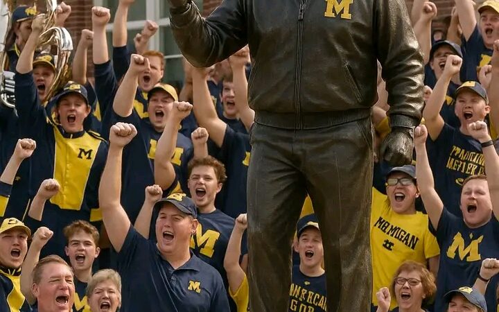🚨Michigan Wolverines Legendary Coach Bo Schembechler Honored with Statue in His Hom… 