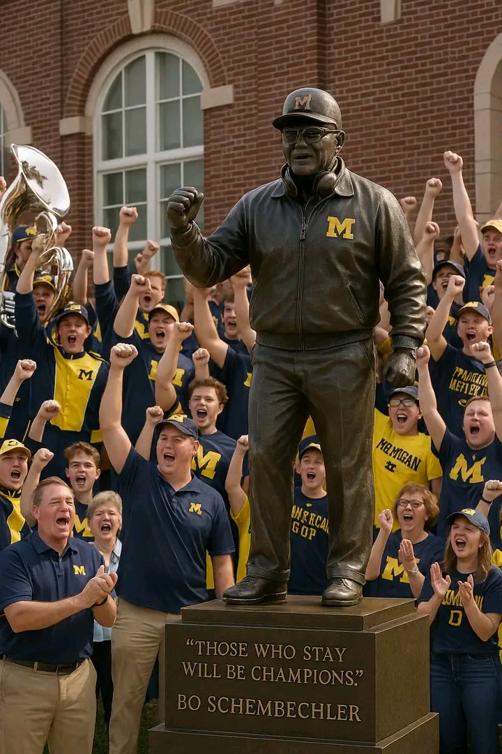 🚨Michigan Wolverines Legendary Coach Bo Schembechler Honored with Statue in His Hom… 